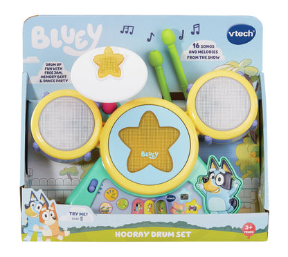 USA imported VTech Bluey children drum set with colorful LED lights illuminated