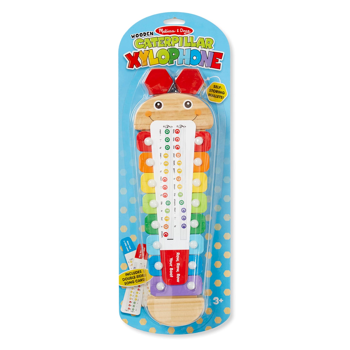 Durable toddler music instrument showing non toxic finish and solid wood base design.