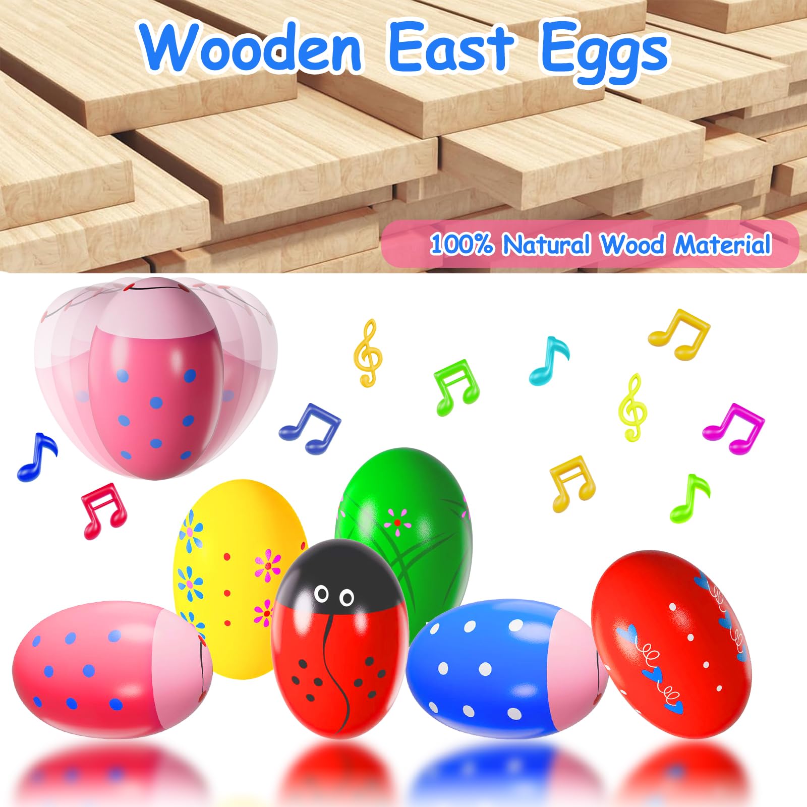 Eco friendly wooden musical instruments for early childhood sensory development