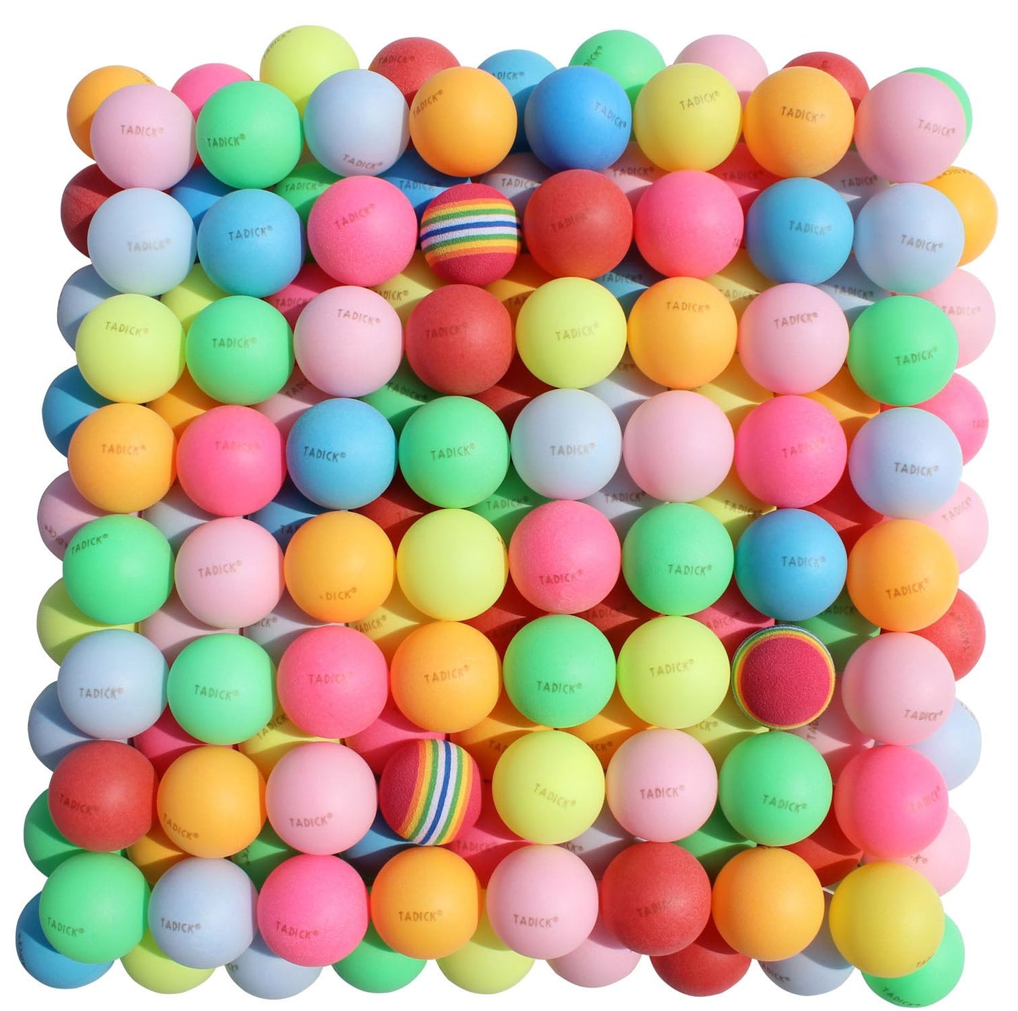 Bulk 200 count Tadick table tennis balls packaging