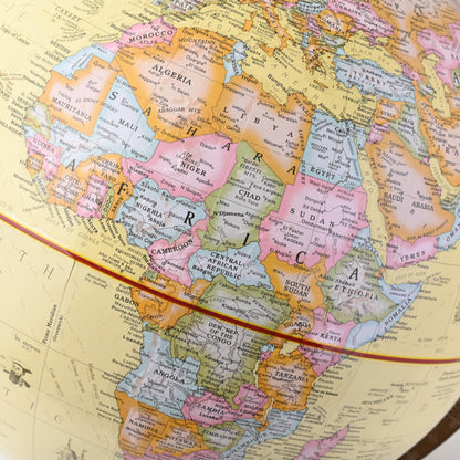 Close up of antique ocean detail on Waypoint Geographic world globe