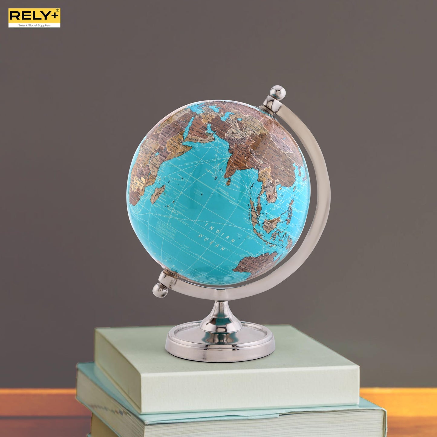 Rely+ 6-inch globe showing continent details