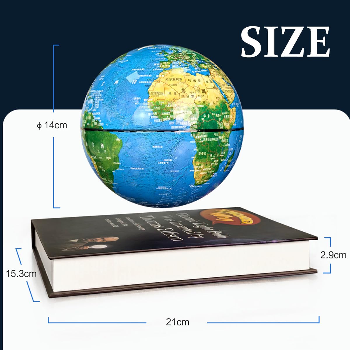 Flagest premium kinetic art world globe showing stable magnetic field suspension technology
