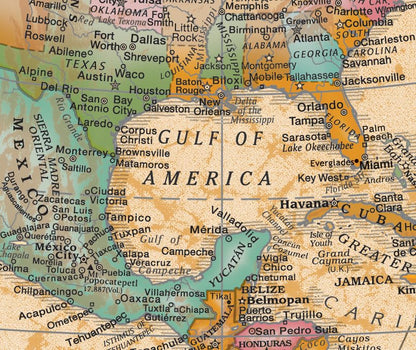 Replogle 12 Inch antique desktop globe displaying detailed raised relief mountain ranges and country names.