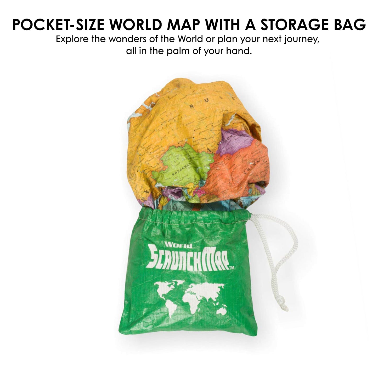 Detailed view of world boundaries on Waypoint Geographic ScrunchMap