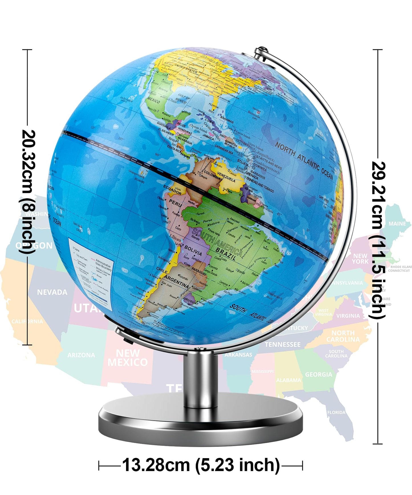 JOWHOL light up desk globe glowing in the dark with eighty eight constellations