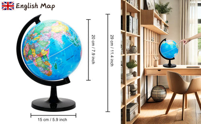 Exerz political map earth globe on desk