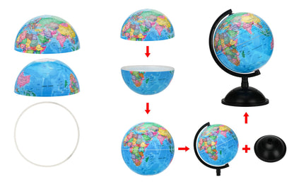 Exerz 20 cm rotating world globe swivel stand