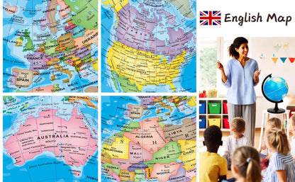 Exerz educational world globe side profile