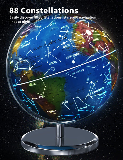 Waldauge constellation globe night light glowing at night