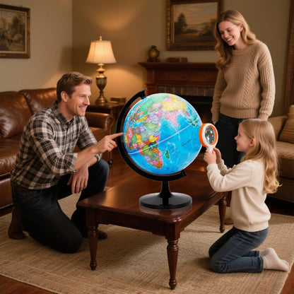 WOWESOTICA twelve inch geography learning globe showing detailed political boundaries and country names