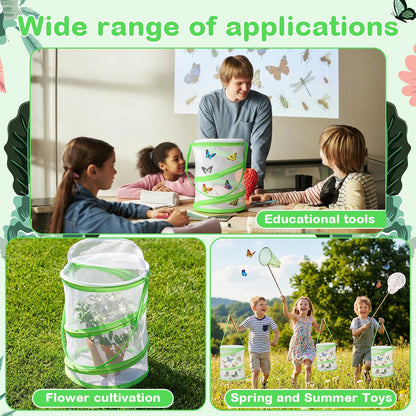 Washable base construction of the Sherr pop up butterfly cage showing simple maintenance