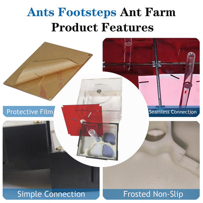 DIY ant farm castle being assembled with clear panels and connecting plugs