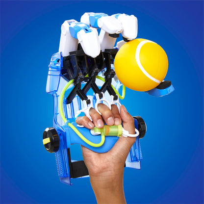 Side angle view of the Discovery robotic model glove highlighting the ambidextrous left or right hand configuration options.