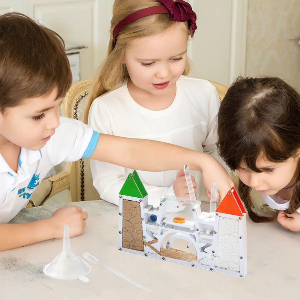 Elnmlht ant farm castle packaging showing included specialized tools and sand