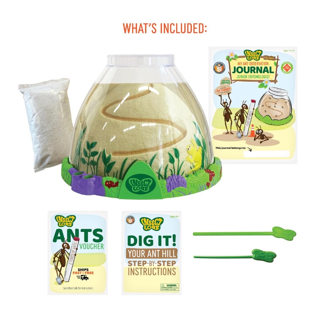 Insect Lore STEM Educational Science Kit packaging including the prepaid live ant voucher.