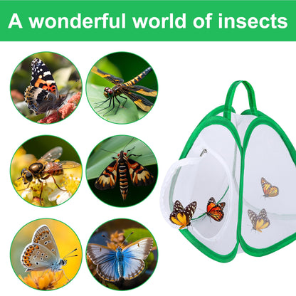 Fine mesh insect enclosure folded completely flat for compact storage.