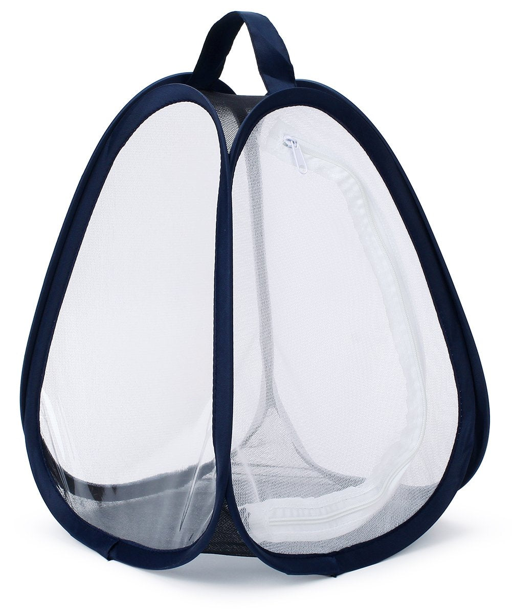 RESTCLOUD caterpillar enclosure collapsed completely flat for space-saving compact storage.