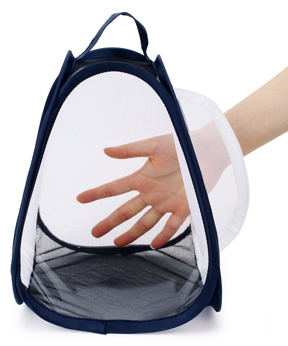 RESTCLOUD butterfly cage top view showcasing the integrated convenient carrying handle.