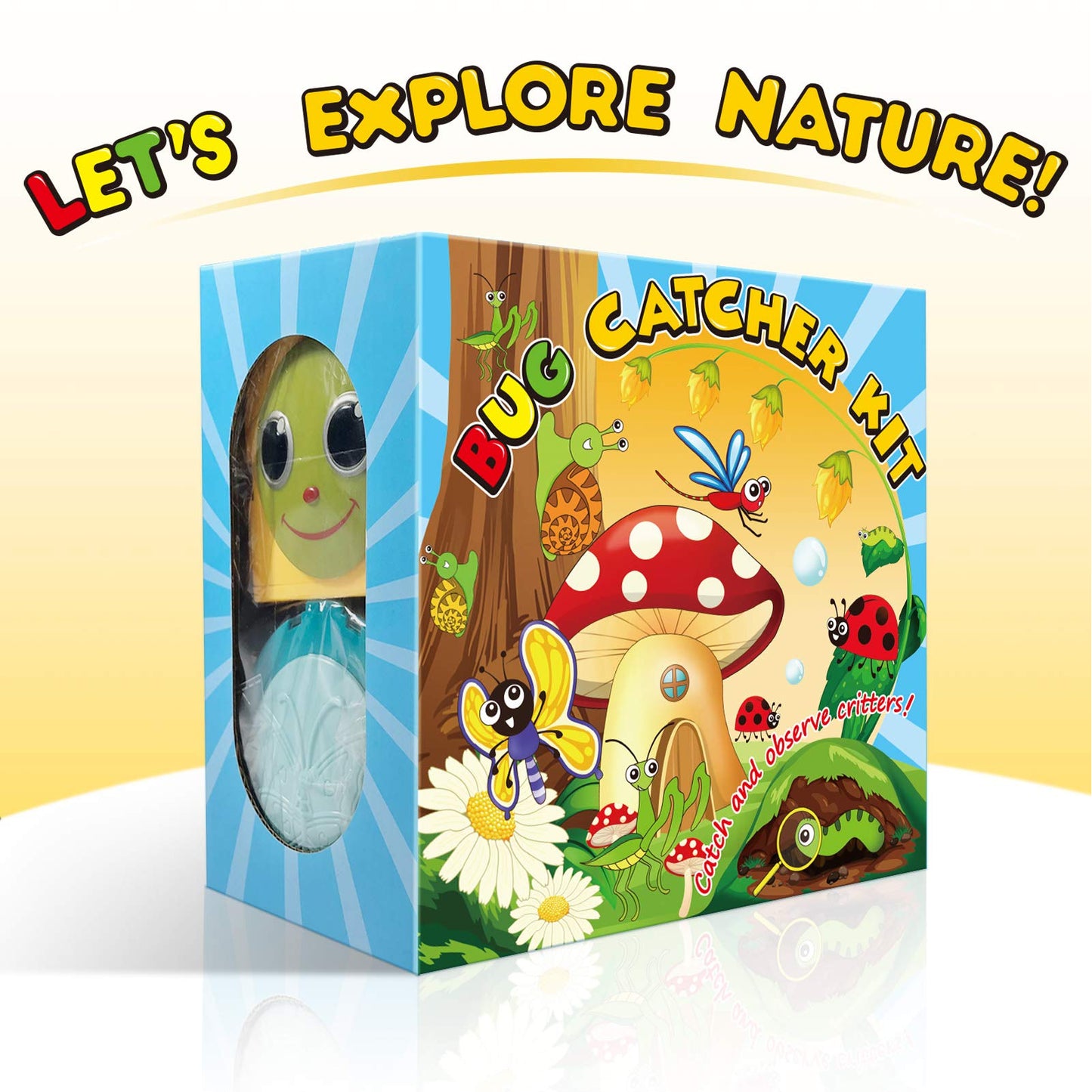 ESSENSON outdoor explorer set magnifying glass and tweezers closeup for kids science play