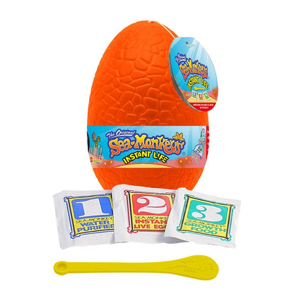 Sea-Monkeys science kit packaging displaying the age recommendations and educational stem logo