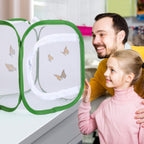 RESTCLOUD twelve inch insect cage being used for educational caterpillar observation