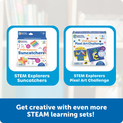 Authentic Learning Resources STEM Explorers box contents including board and challenge cards.