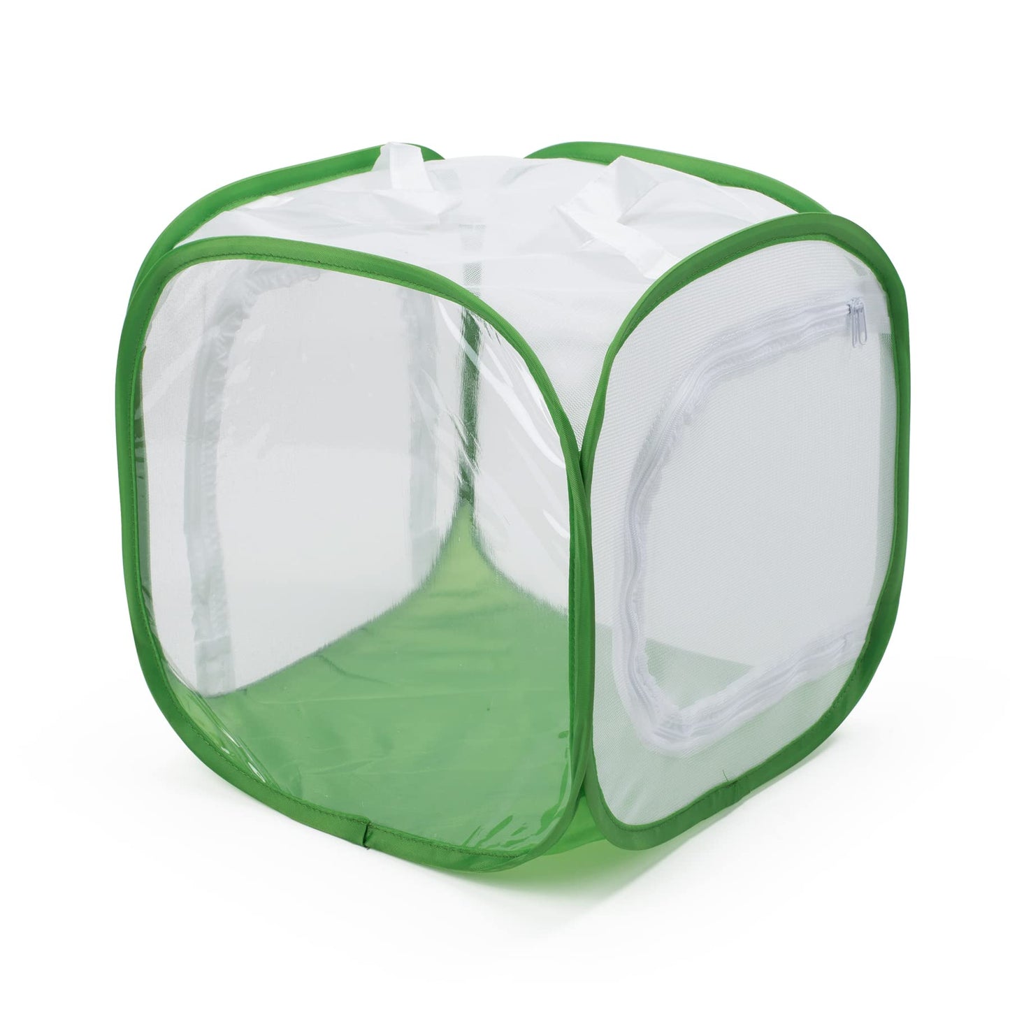 Fine nylon mesh panels of the RESTCLOUD caterpillar house showing breathable ventilation structure.