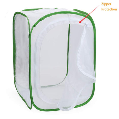 RESTCLOUD pop up butterfly terrarium with clear vinyl window for easy insect observation