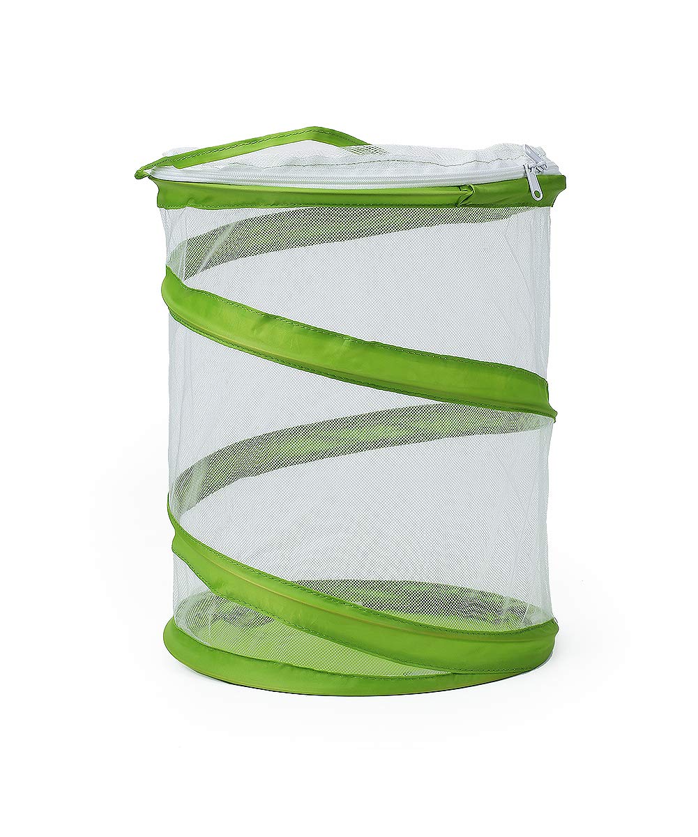 Top zipper opening view of RESTCLOUD insect cage for easy feeding