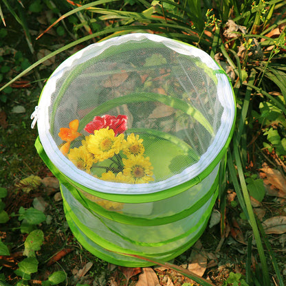 Breathable mesh panels of the butterfly habitat for safe airflow