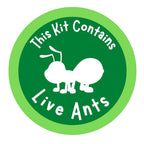 Two secure shipping tubes containing fifty live Western Harvester ants
