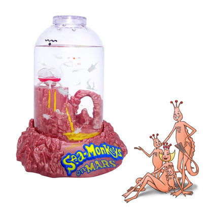 Sea Monkeys educational science kit components spread out on table.