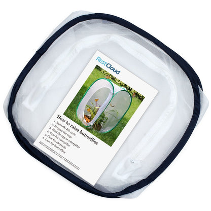 Restcloud portable bug enclosure lifestyle view showcasing the complete 12x12x12 inch structure.