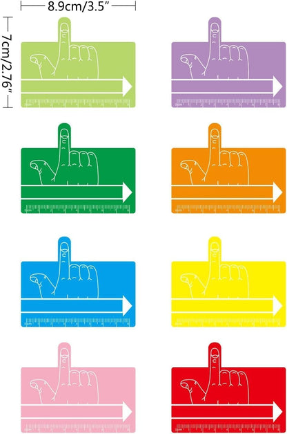 Galepromot 8 count writing aid set demonstrating the integrated 8-centimeter ruler scale along the bottom edge.