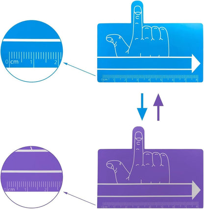 Symmetrical layout of the Galepromot finger spacers showing the dual handed design suitable for left and right handed students.