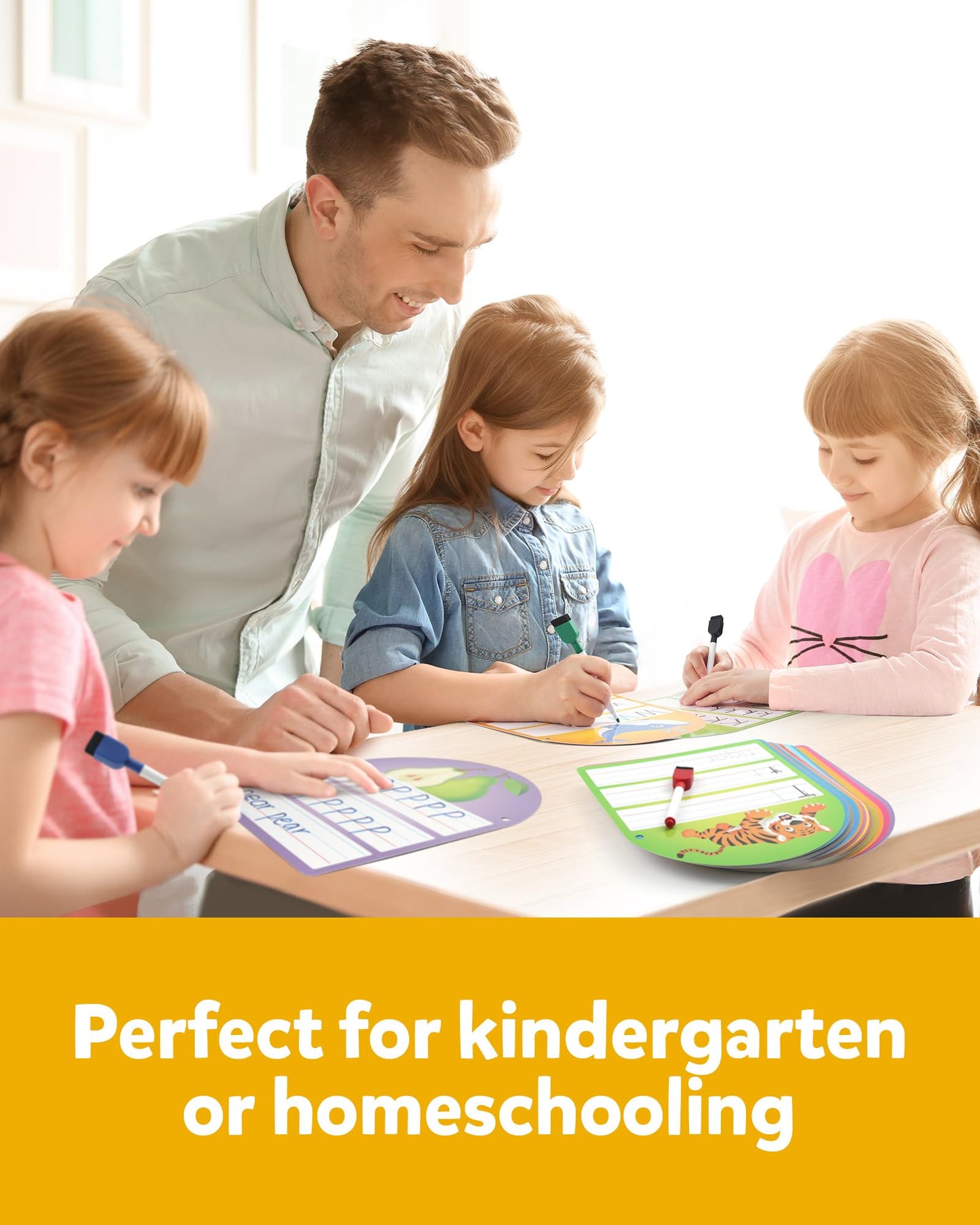 Pre-K homeschool educational materials for writing lowercase and uppercase letters