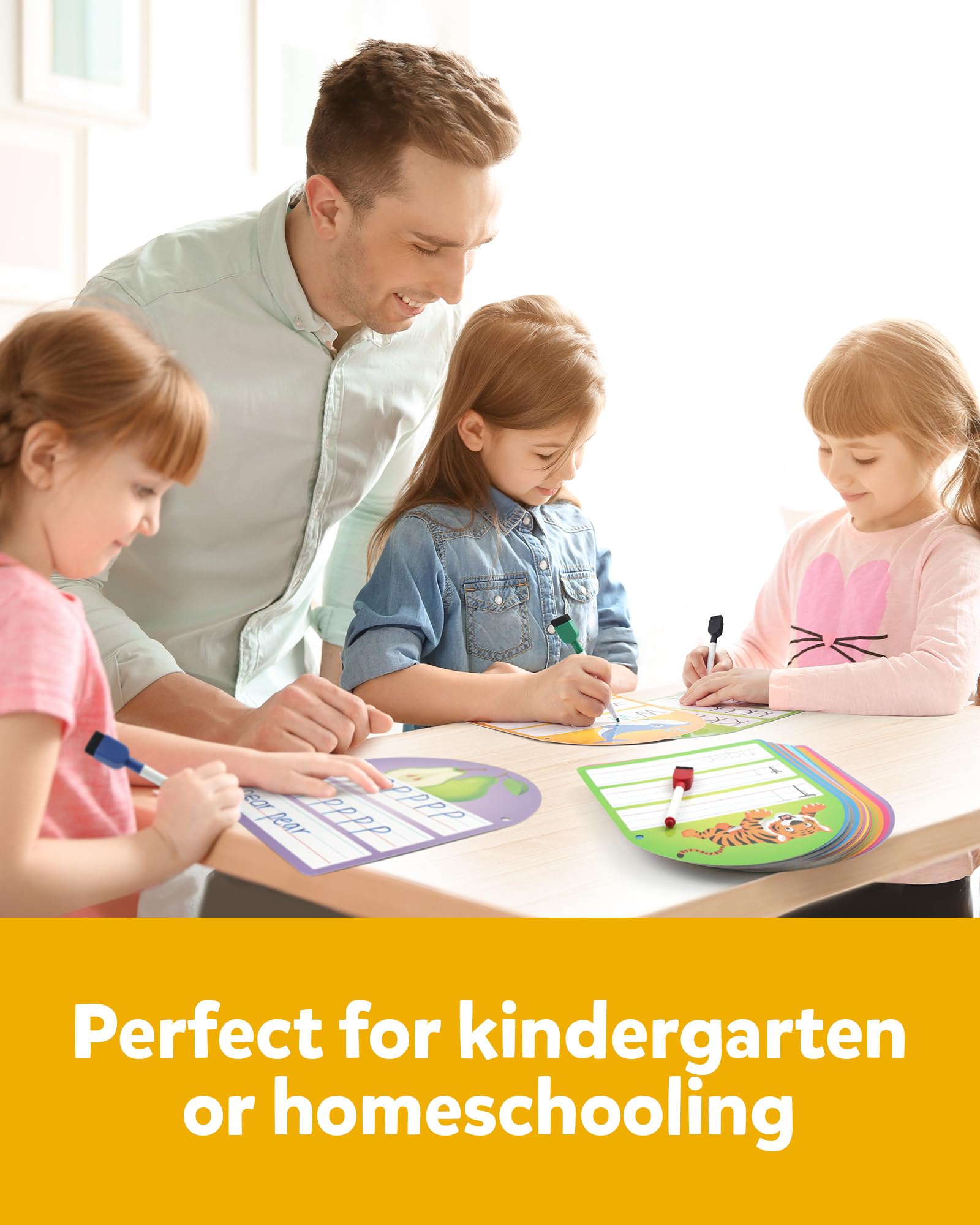 Pre-K homeschool educational materials for writing lowercase and uppercase letters