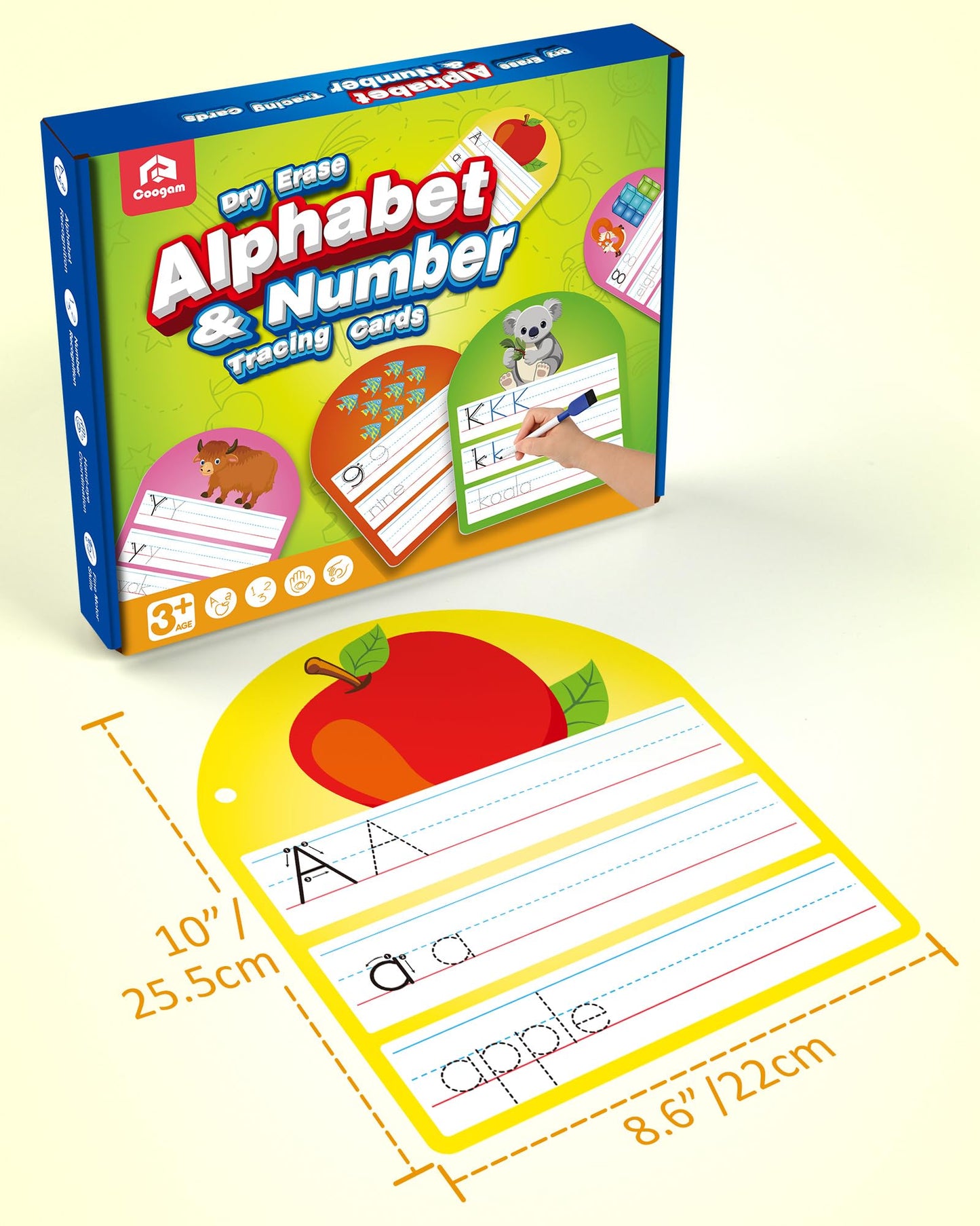 Kids learning kit packaging featuring colorful illustrations for early childhood education