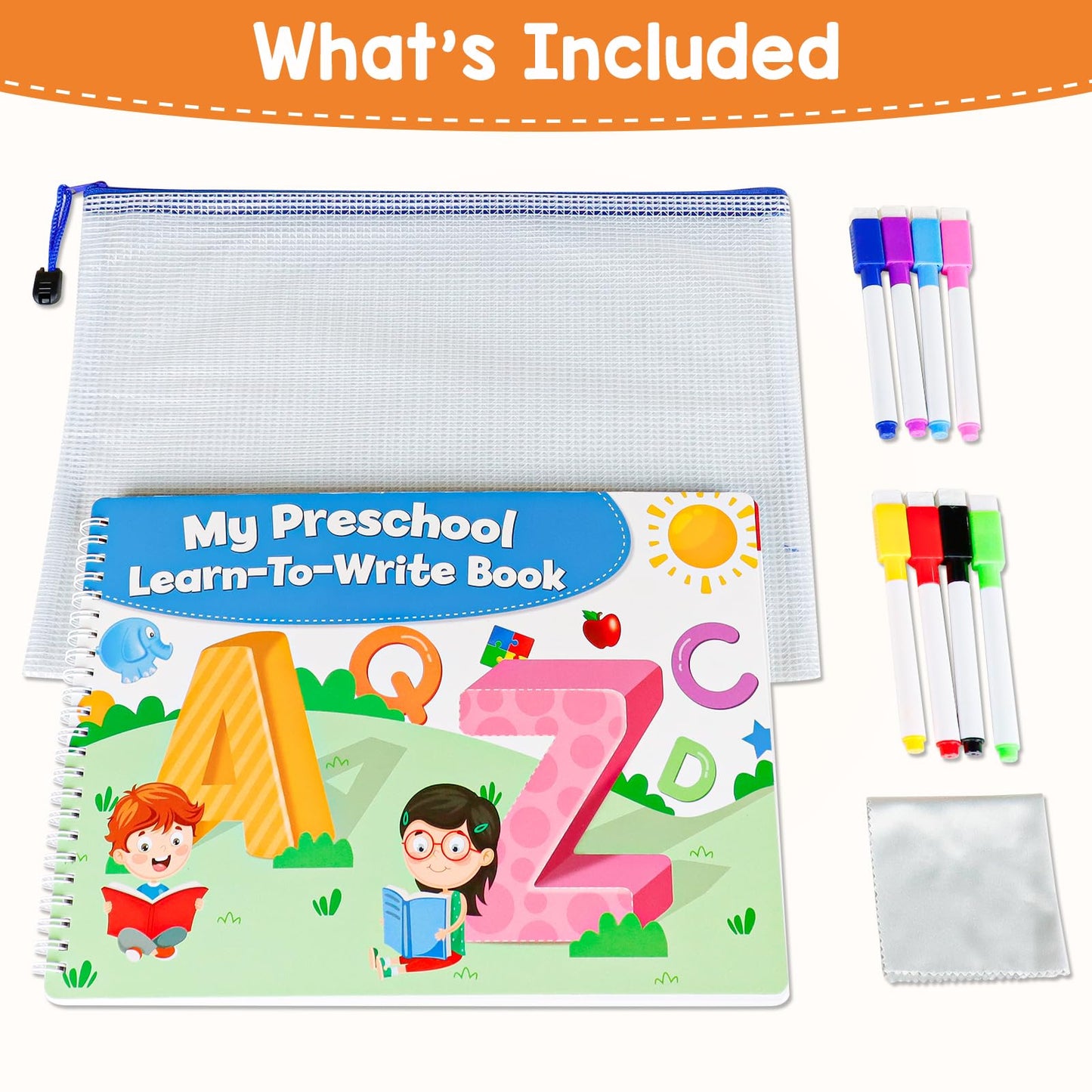 Auchq premium preschool learning activities kit packaged inside its beautifully designed educational gift box.