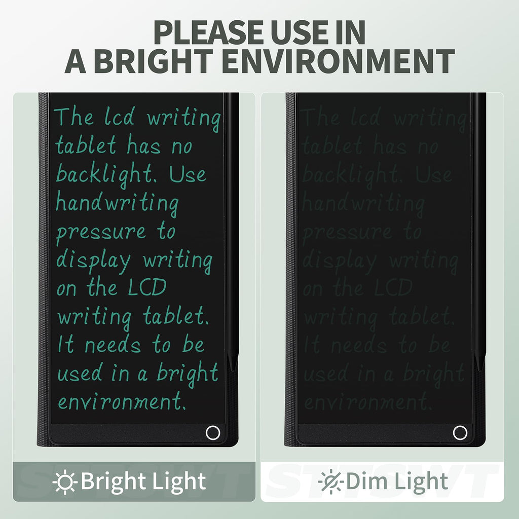 STTSWT electronic notepad closed view showcasing the premium professional black leather folio protective cover.