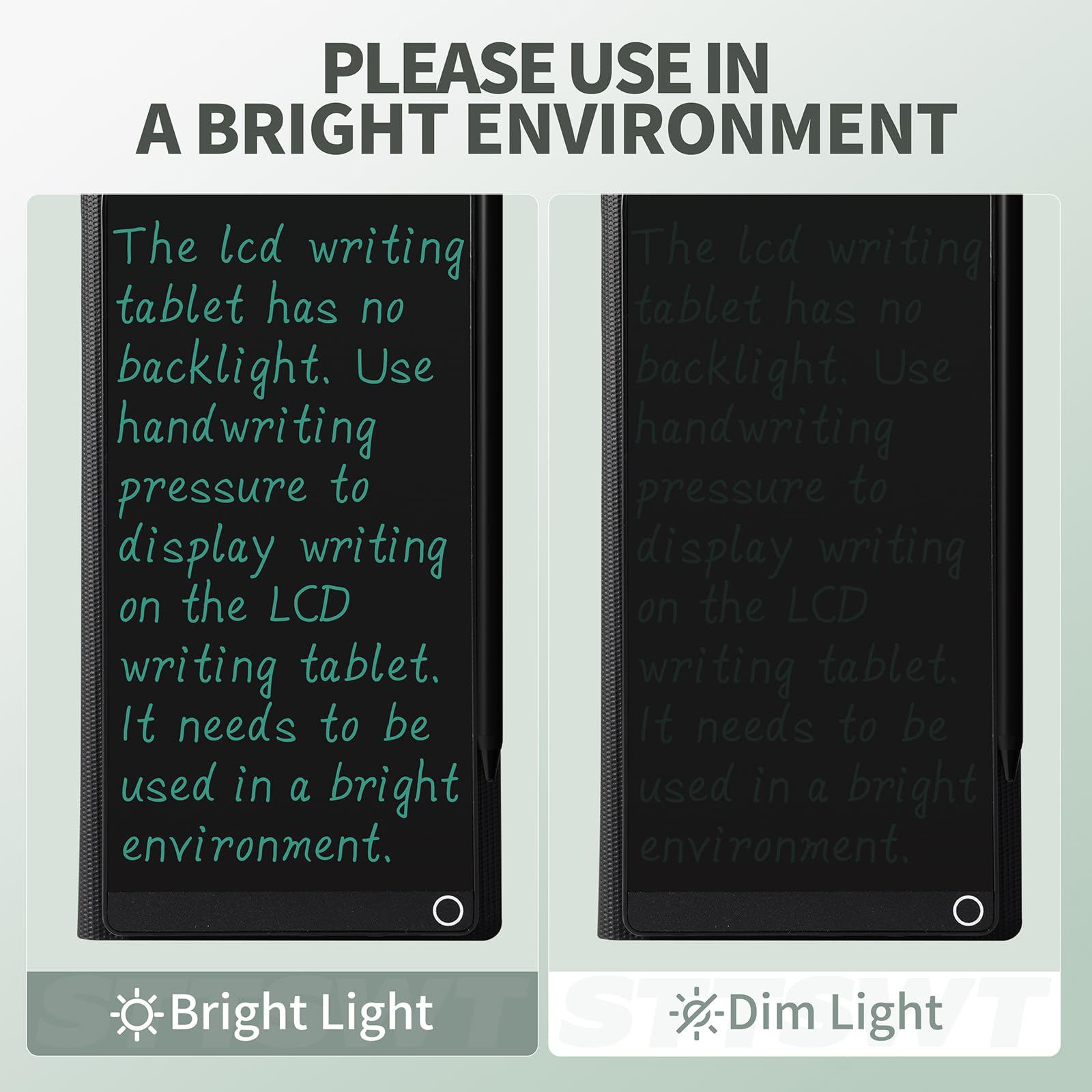 STTSWT electronic notepad closed view showcasing the premium professional black leather folio protective cover.