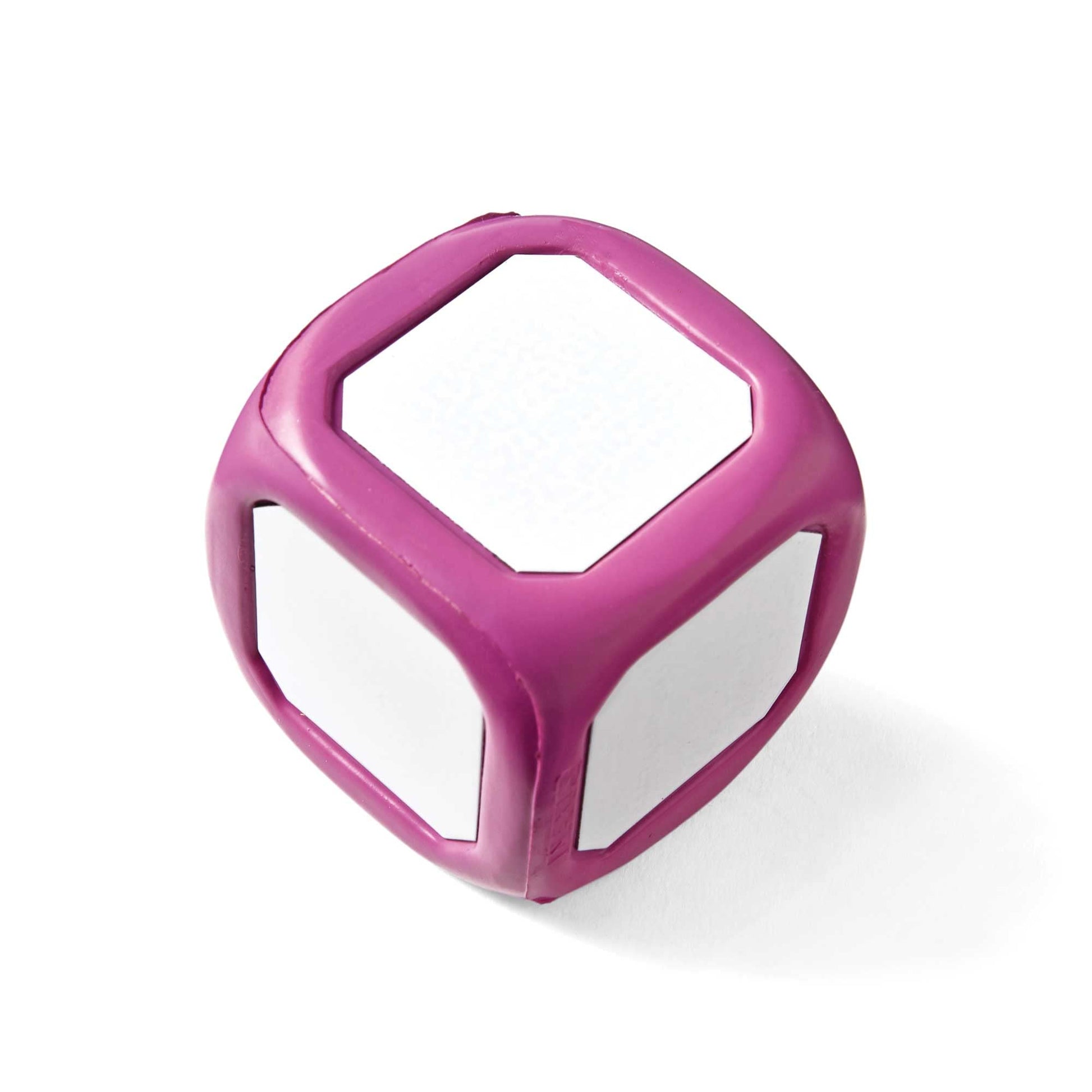 Hand2mind dry erase cubes for ages 5 to 8 showing letters written on the square surfaces