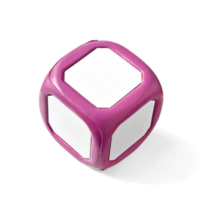 Hand2mind dry erase cubes for ages 5 to 8 showing letters written on the square surfaces
