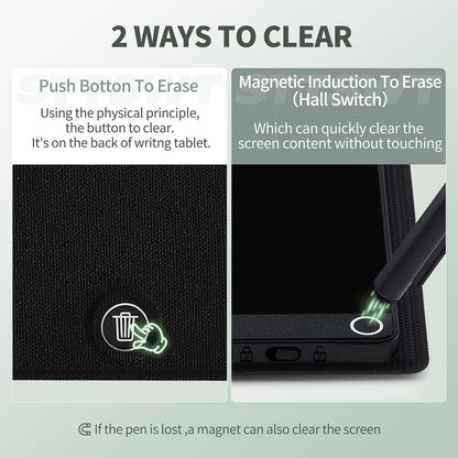 STTSWT adult writing tablet side profile highlighting the ultra lightweight portable structure that fits easily into pockets.