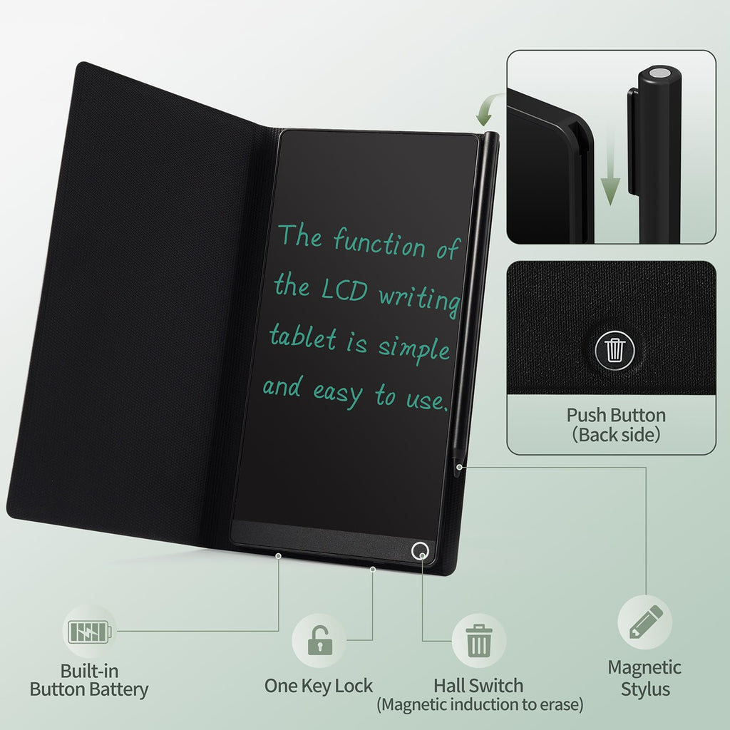 STTSWT digital drawing board demonstrating the safety screen lock switch mechanism on the protective casing.