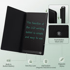 STTSWT digital drawing board demonstrating the safety screen lock switch mechanism on the protective casing.