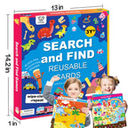 Screen free search and find toy for preschool boys and girls showing detailed interactive scenes.