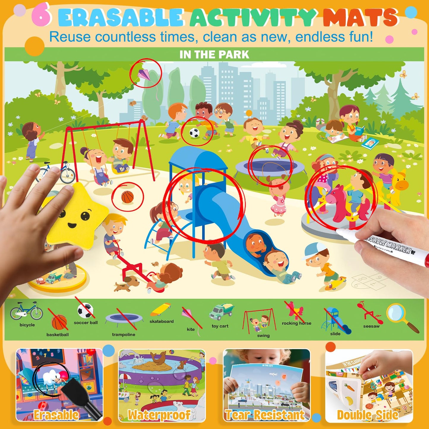 Meaicezli search and find book package contents including yellow eraser and markers