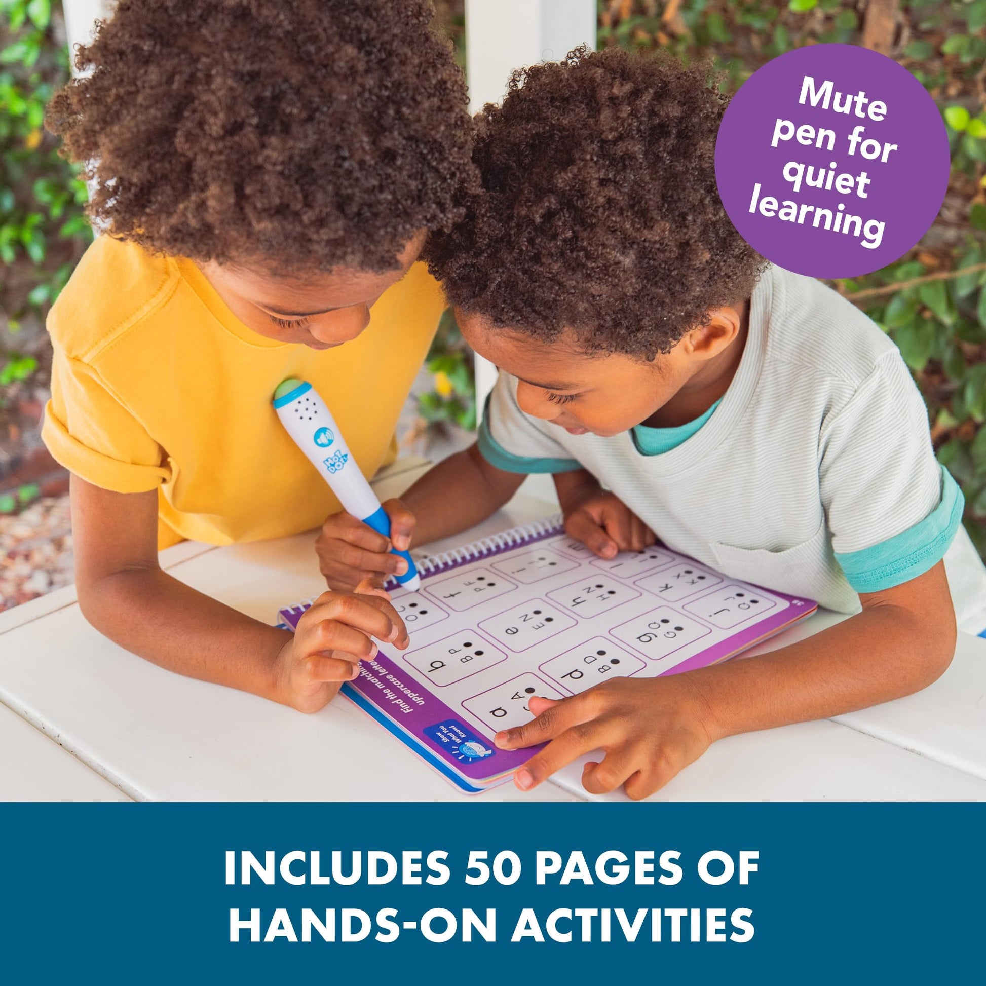 Screen free children travel activity book with interactive learning pen for independent preschool practice